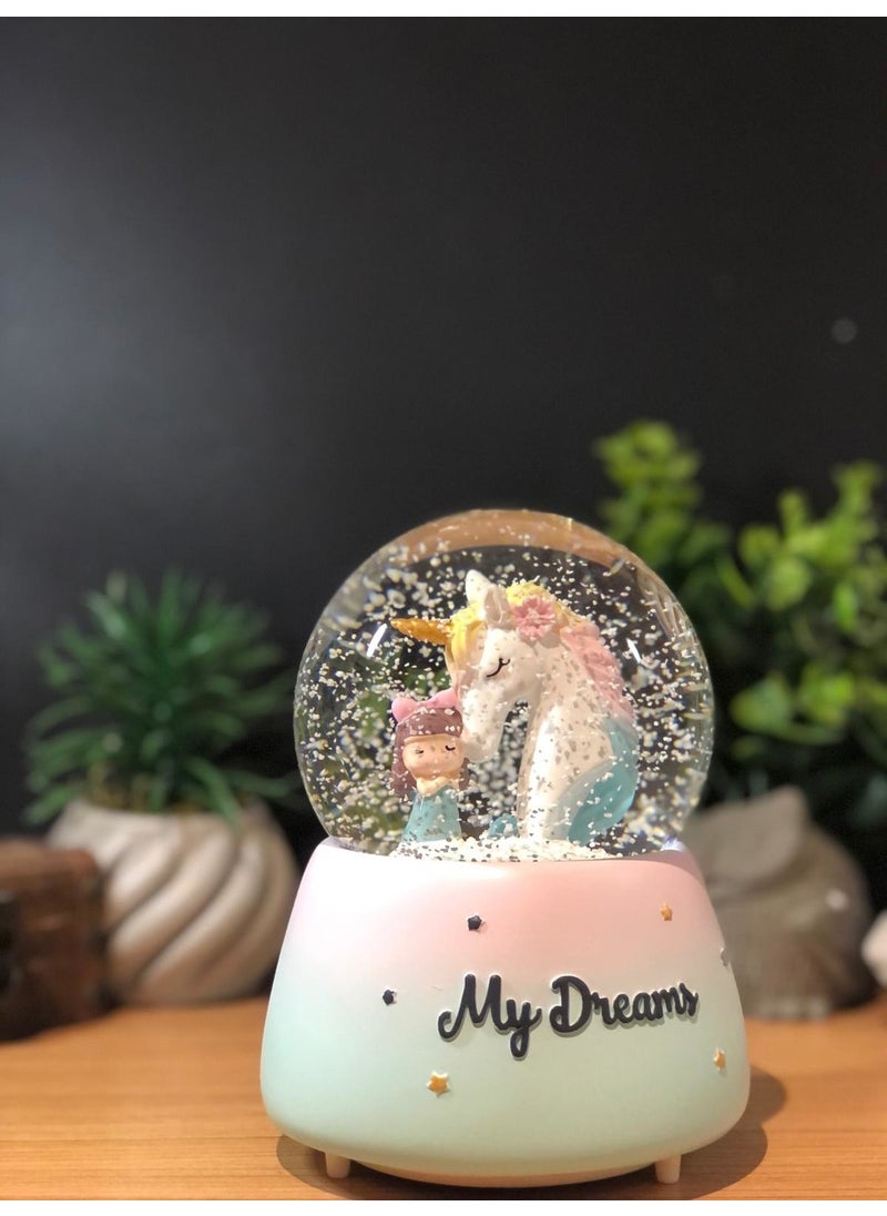 Çiko Toys Unicorn Horse and Cute Girl Large Spray Snow Globe - pzsku/Z0AF3EB3494796A618C55Z/45/_/1728631384/0e7768d4-d24d-448c-9b14-0aebbe25b745