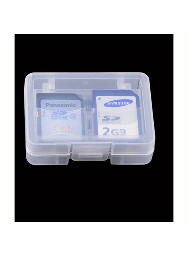 قطعتان من علبة تخزين بطاقة الذاكرة الشفافة مقاس 18 مم مع غطاء آمن لبطاقات SD - Image 5