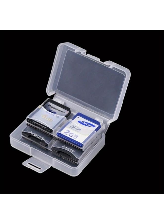 قطعتان من علبة تخزين بطاقة الذاكرة الشفافة مقاس 18 مم مع غطاء آمن لبطاقات SD - Image 4