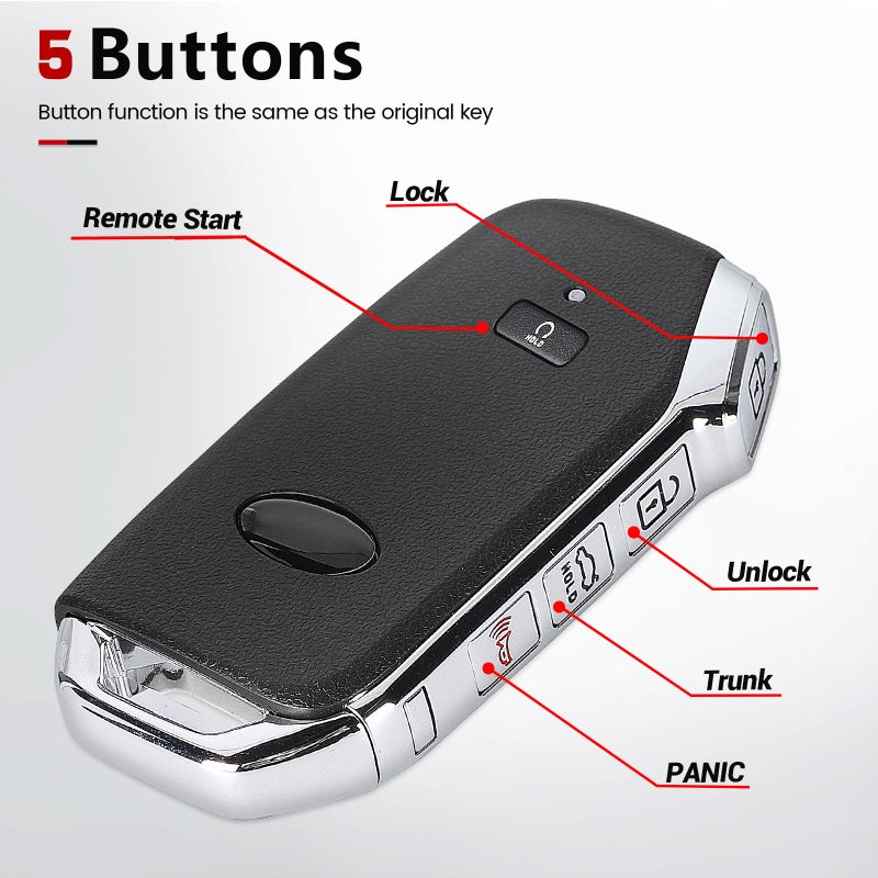 Beefunny Smart Key Fob Replacement for for KIA Forte 2022 2023 2024 Keyless Entry Remote Control Keyfob 433MHz 4A Chip FCC ID:CQOFD00790 P/N:95440-M7200 (1) - Image 5