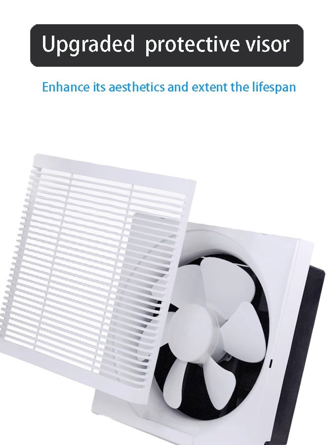 S-Color Exhaust Fan, 8 Inch Window Wall Mount Vent Fan With Switch for Kitchen Bathroom Garage Efficient Ventilation(White, 30W) - Image 3