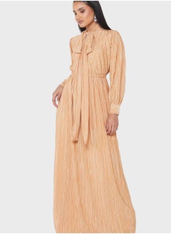 Pleated Shift Dress