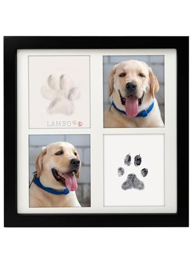 Generic Large Pet Paw Print Kit for Dogs and Cats - Clean-Touch Ink Pad and Soft Clay for Pawprints - Keepsake Frame for 1-2 Pets - Ideal Dog and Cat Gifts  - Image 1