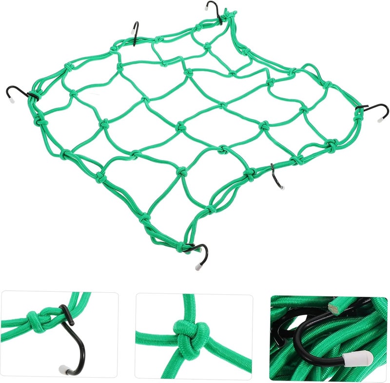 ABOOFAN Motorcycle Mesh Pocket 2pcs Bungee Cargo Net for Tanks Universal Fit Easy Install 40cm x 40cm - Image 4