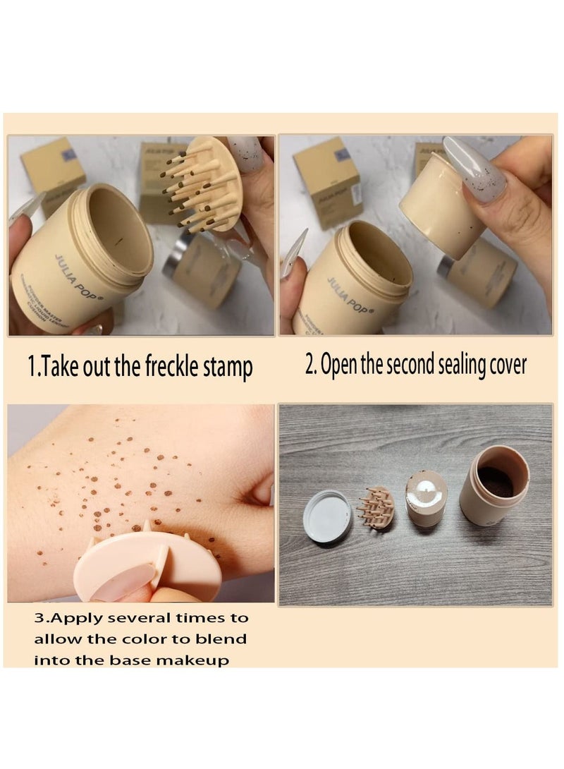 JULIA POP Freckles Liquid Air Cushion Dark Color Freckles Stamp for Natural Looking Faux Freckles Waterproof Long Lasting Make-Up Freckles Mousse for Beginners & Professionals Unisex 9g  - Image 5