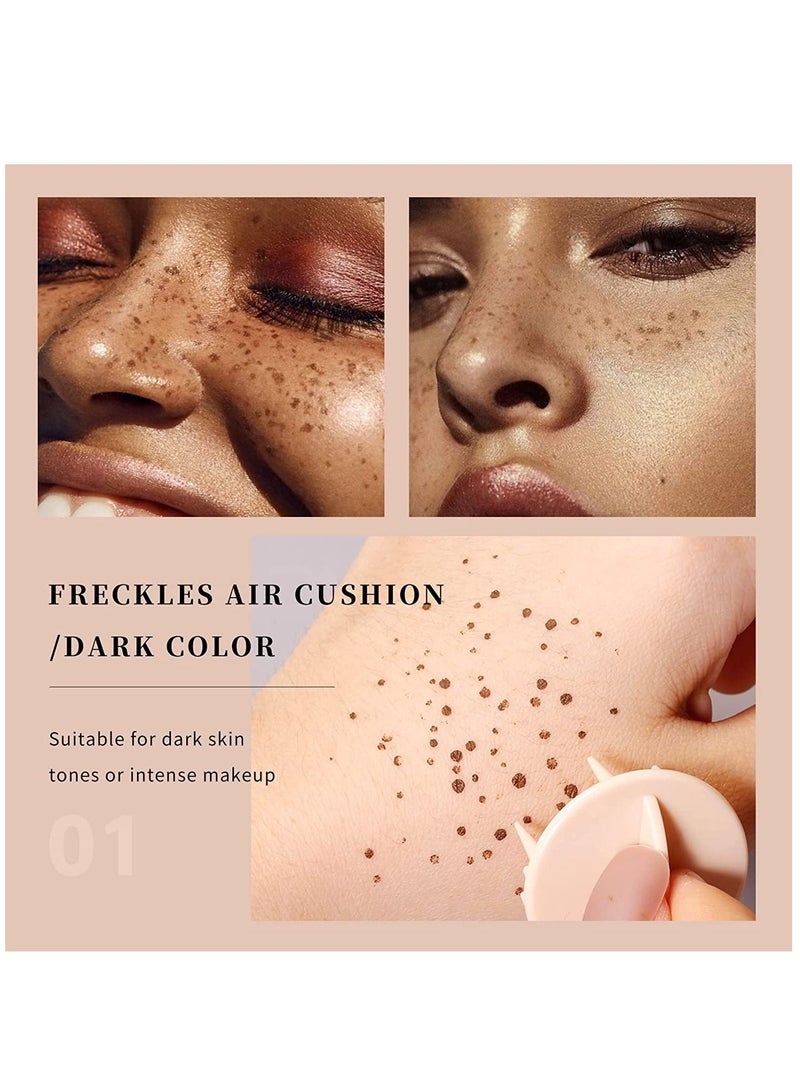 JULIA POP Freckles Liquid Air Cushion Dark Color Freckles Stamp for Natural Looking Faux Freckles Waterproof Long Lasting Make-Up Freckles Mousse for Beginners & Professionals Unisex 9g  - Image 2