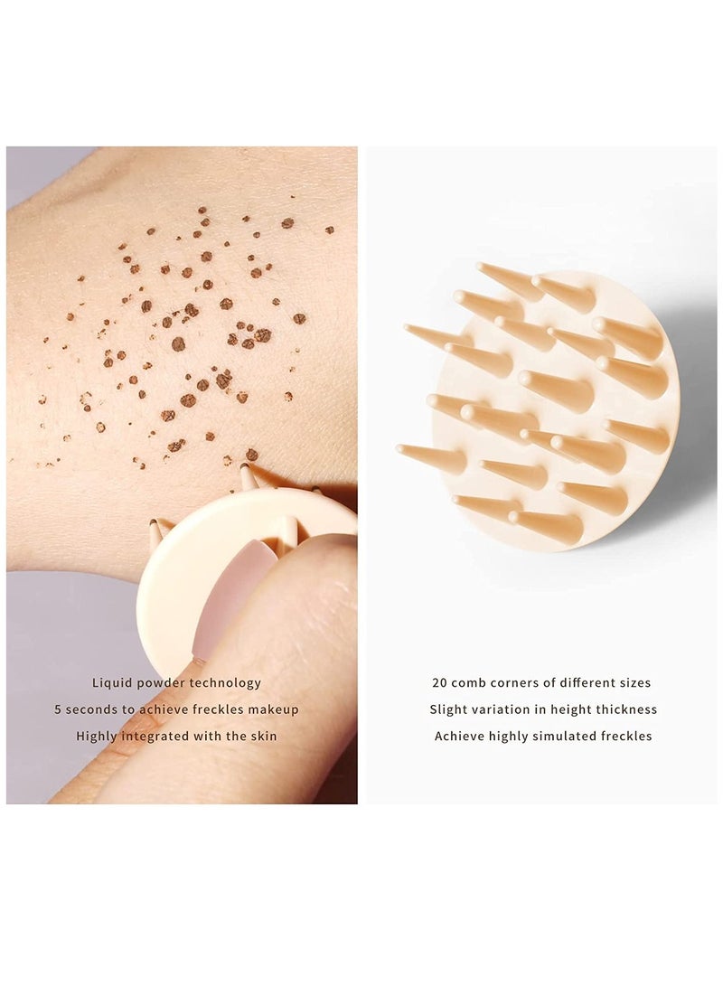 JULIA POP Freckles Liquid Air Cushion Dark Color Freckles Stamp for Natural Looking Faux Freckles Waterproof Long Lasting Make-Up Freckles Mousse for Beginners & Professionals Unisex 9g  - Image 3