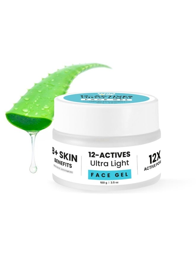 WILD OAK WildOak Oil-Free Face Gel Moisturizer | 100gm | With Retinol, Collagen, Hyaluronic Acid, Turmeric, Probiotics, Rice Water & Ceramides | For Oily Skin, Glow, Fine Lines, Pore Reduction & Barrier Repair - Image 1