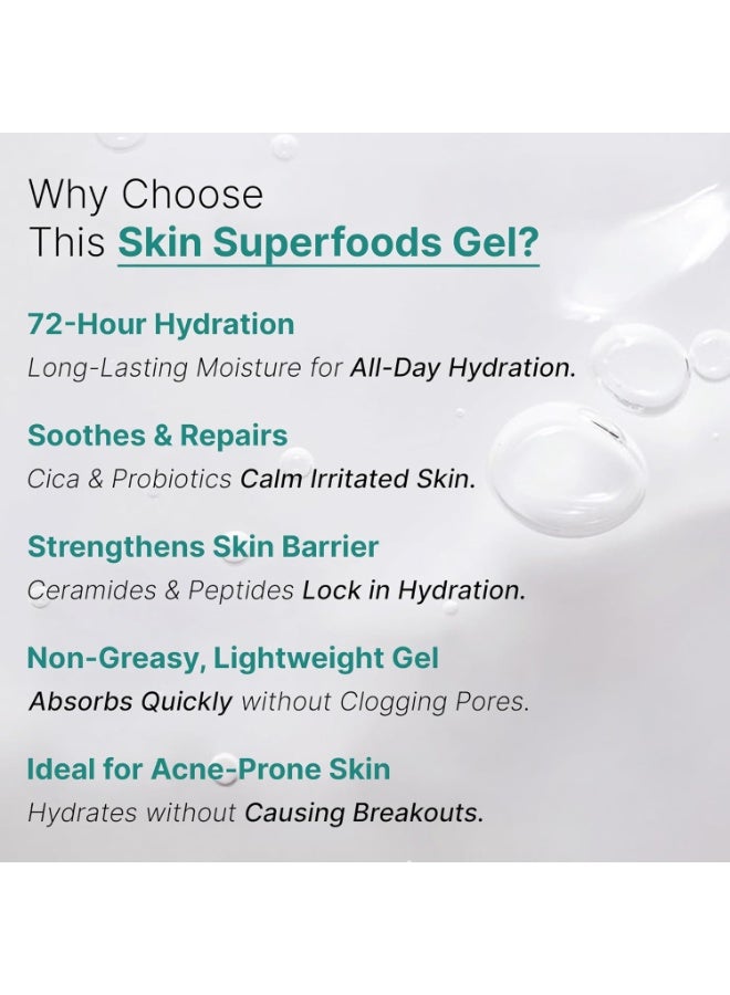 WILD OAK WildOak Oil-Free Face Gel Moisturizer | 100gm | With Retinol, Collagen, Hyaluronic Acid, Turmeric, Probiotics, Rice Water & Ceramides | For Oily Skin, Glow, Fine Lines, Pore Reduction & Barrier Repair - Image 3