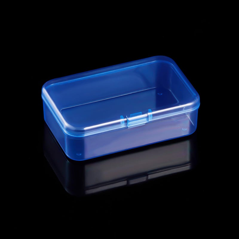 Goodma 12 Pieces Mini Rectangular Plastic Boxes Empty Storage Organizer Containers with Hinged Lids for Small Items and Other Craft Projects (Blue, 3.3 x 2.2 x 1 inch) - Image 5