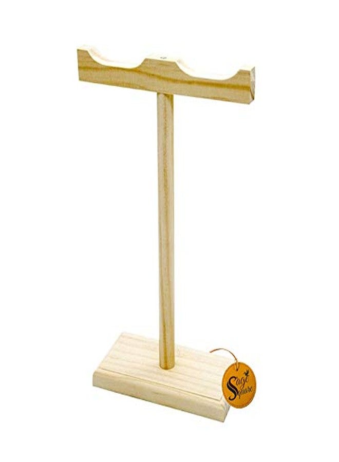 Sage Square Tabletop Natural Wood Training Cum Exercise Playful Perch Bird Stand/Bird Toy - Image 4