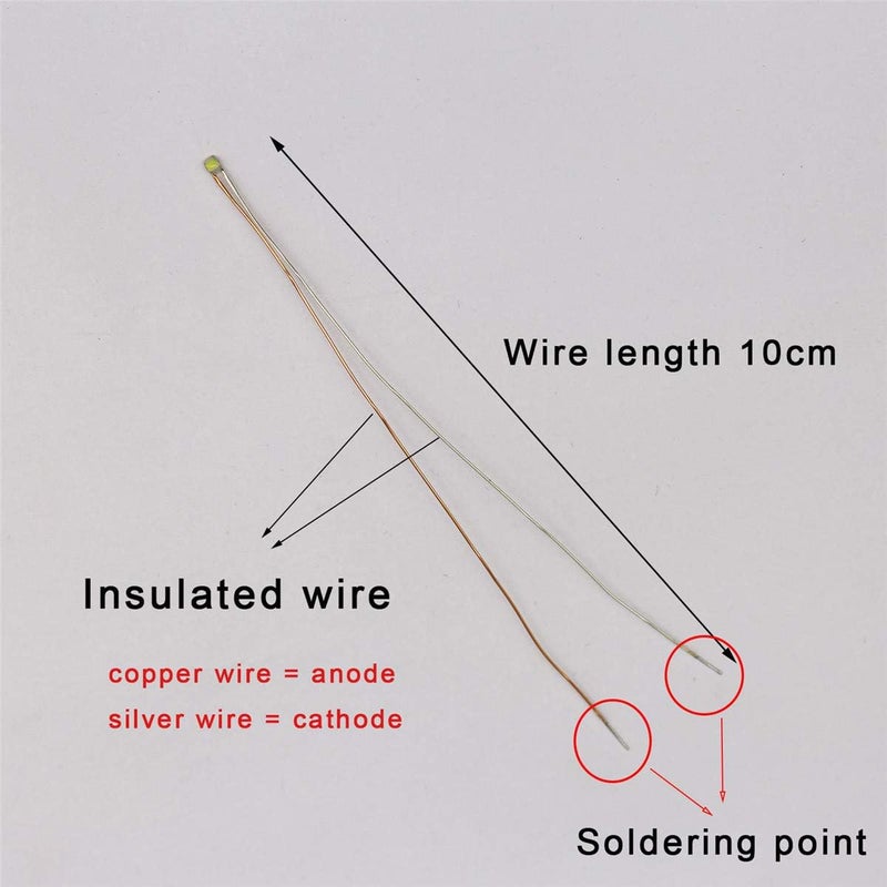 Bowerful 50 pcs Pre-soldered Rainbow RGB Flashing SMD Led 0605 + Muti-Resistor Micro Litz Wired Leads - Image 5