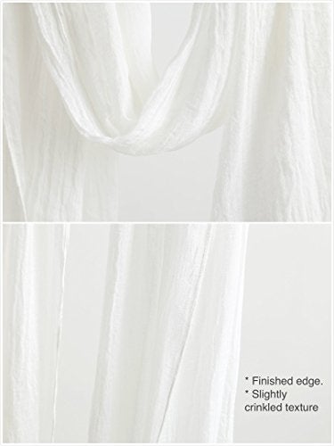 Jeelow White Scarf Shawl Wrap Soft Lightweight Scarves And Wraps For Men And Women (White) - Image 4