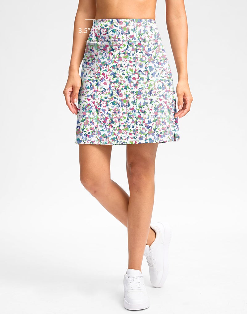 Viodia 18" Skorts for Woman with Pockets High Waisted Golf Tennis Skirts Knee Length Long Skort for Women Dressy Casual - Image 3