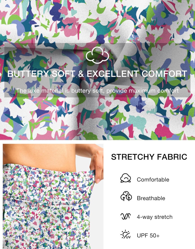 Viodia 18" Skorts for Woman with Pockets High Waisted Golf Tennis Skirts Knee Length Long Skort for Women Dressy Casual - Image 5