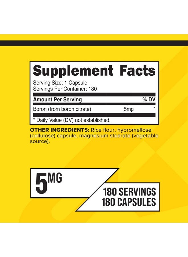 PrimaForce Boron Capsules 5mg, 180 Vegetarian Capsules - Image 2