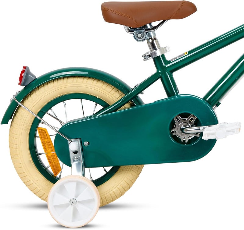 RIZZ Platinum Junior 12-Inch Kids Bike | 12-Inch Wheel Size | Adjustabe Seat | Training Wheels | Green - Image 3