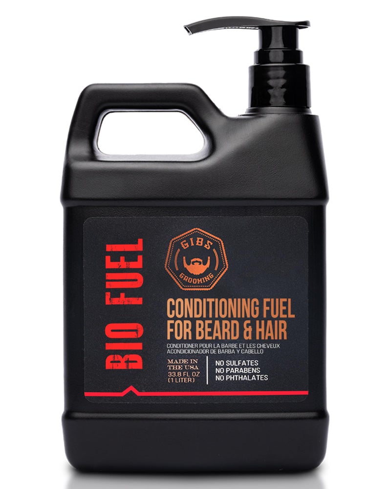 GIBS BioFuel Hair Conditioner For Men - Beard & Hair Conditioner Moisturizing, Liter, 33.8 Fl Oz (Pack of 1) - Image 1