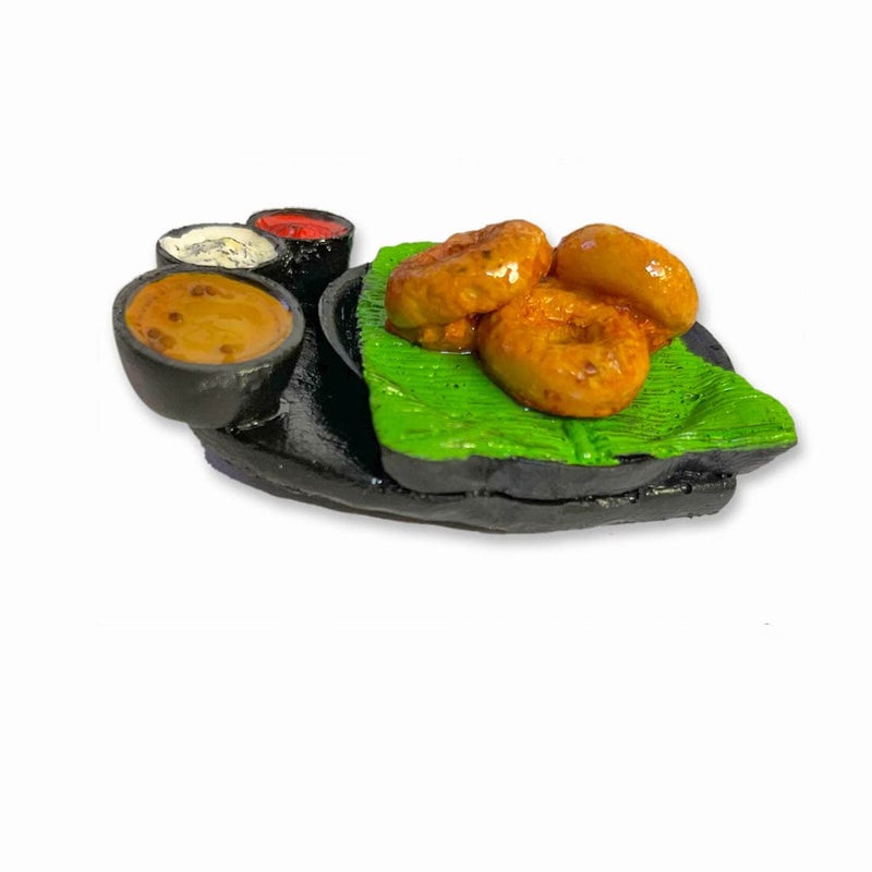 DT DECTONE South Indian Dishes Sambhar Vada Fridge Magnet Miniature Food 3D Fridge Magnet Best Souvenir Gift 100 Made in India - Image 2