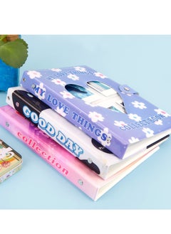 KASTWAVE 200 Pockets 3 Inch Mini Album for Fujifilm Instax Camera, Loose Leaf Insert Album, Love Daisy Hollow Photo Card Holder Book, Business Card Holder, Instax Mini Album Book (Purple)  - Image 5