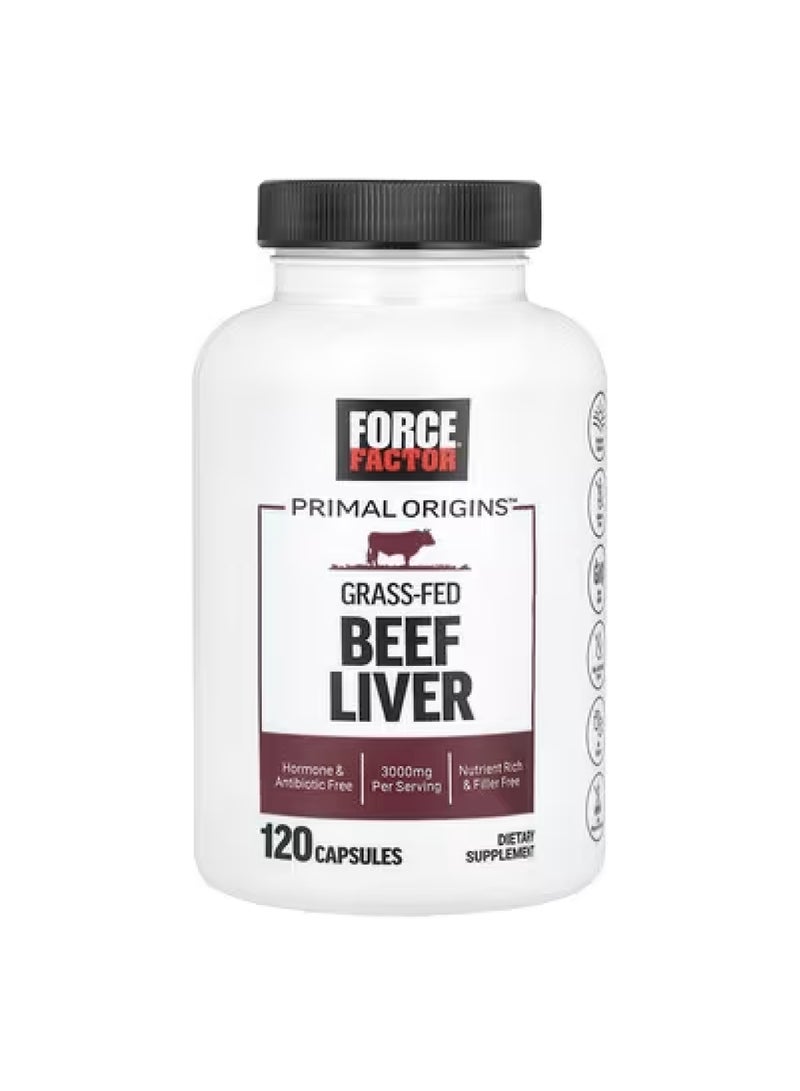 Primal Origins™, Grass-Fed Beef Liver, 120 Capsules (3000 mg per Serving)