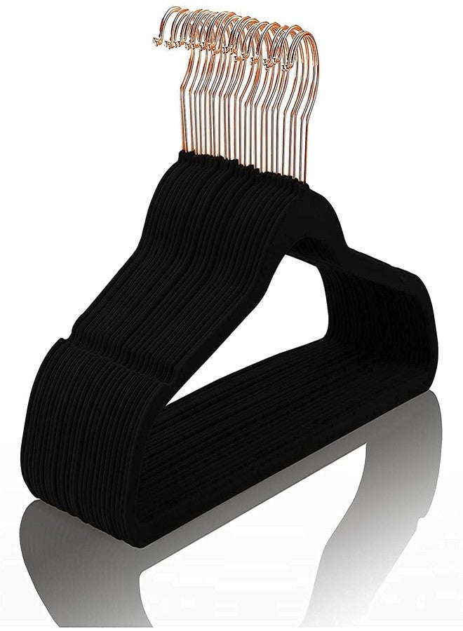 VIKIJO - Non-Slip Velvet Hangers Premium Suit Hangers Ultra Thin Space Saving 360 Degree Swivel Hook Clothes Hangers Velvet for Suits,Coats,Jackets,Pants,Dress,Sarees (Pack of 8) - Image 1