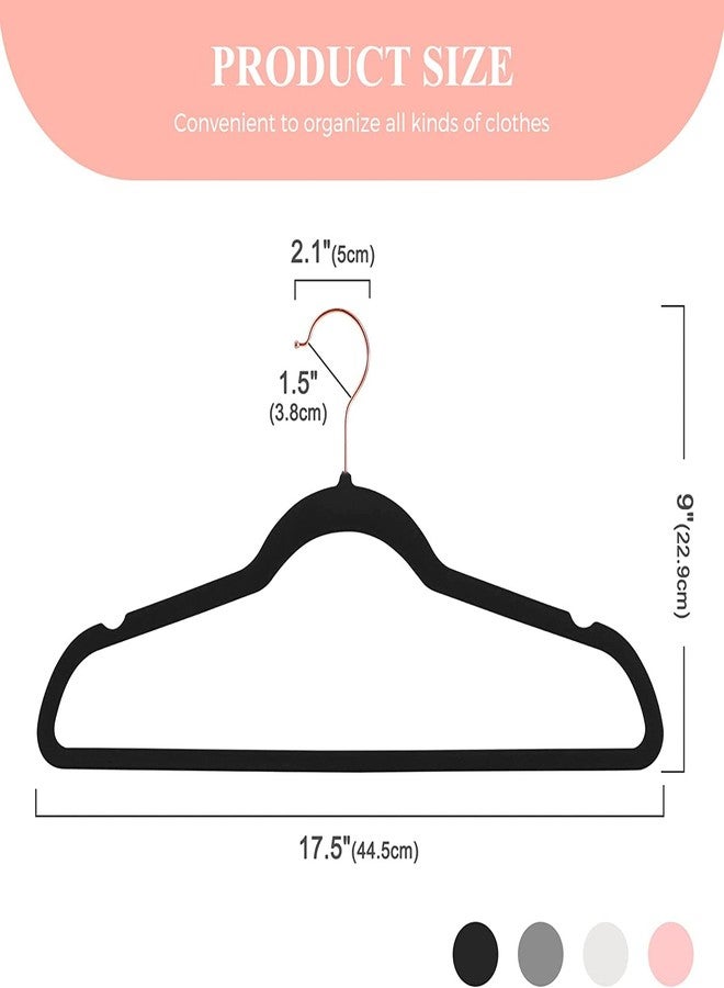 VIKIJO - Non-Slip Velvet Hangers Premium Suit Hangers Ultra Thin Space Saving 360 Degree Swivel Hook Clothes Hangers Velvet for Suits,Coats,Jackets,Pants,Dress,Sarees (Pack of 8) - Image 2
