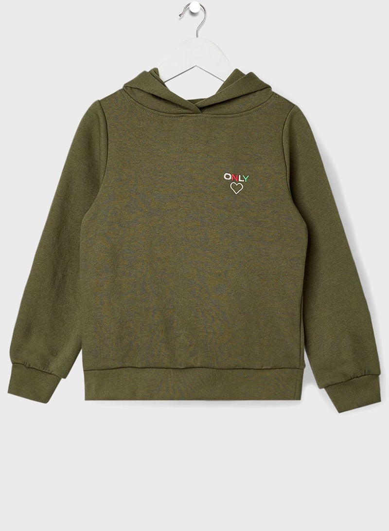 ONLY Kids Embroidered Logo Hoodie - Image 1