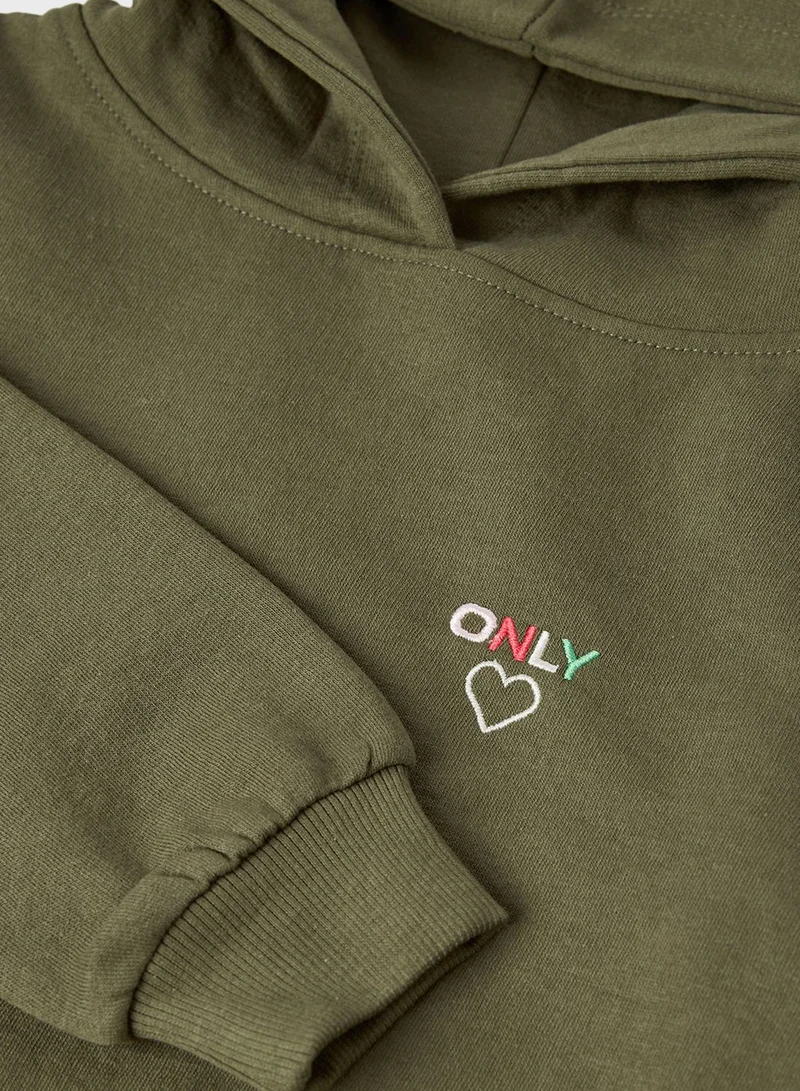 ONLY Kids Embroidered Logo Hoodie