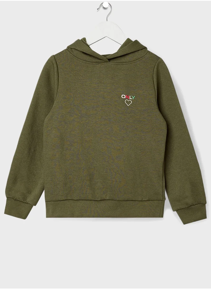 ONLY Kids Embroidered Logo Hoodie