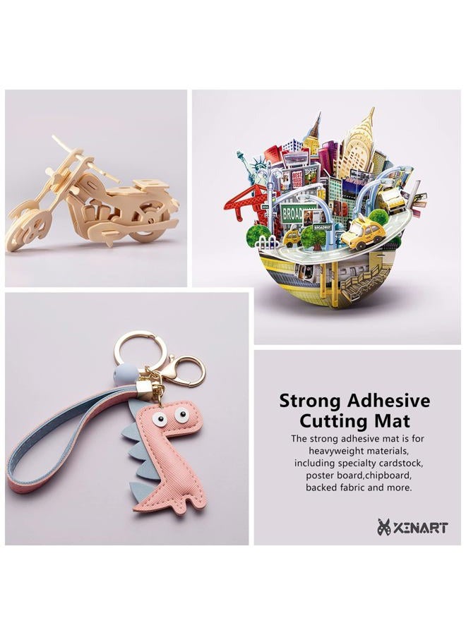 XINART StrongGrip Cutting Mat for Silhouette Cameo 4/3/2/1(3 Mats,12x12 inch) Strong Grip Adhesive Sticky Accessories Craft Vinyl Replacement Cut Mats for Silhouette Cameo - Image 3