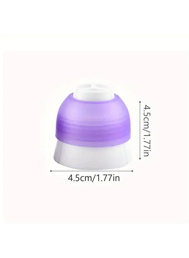 2 Pack Purple Icing Piping Nozzles With Converter For Cake Decorating Pastry Bags - Image 3