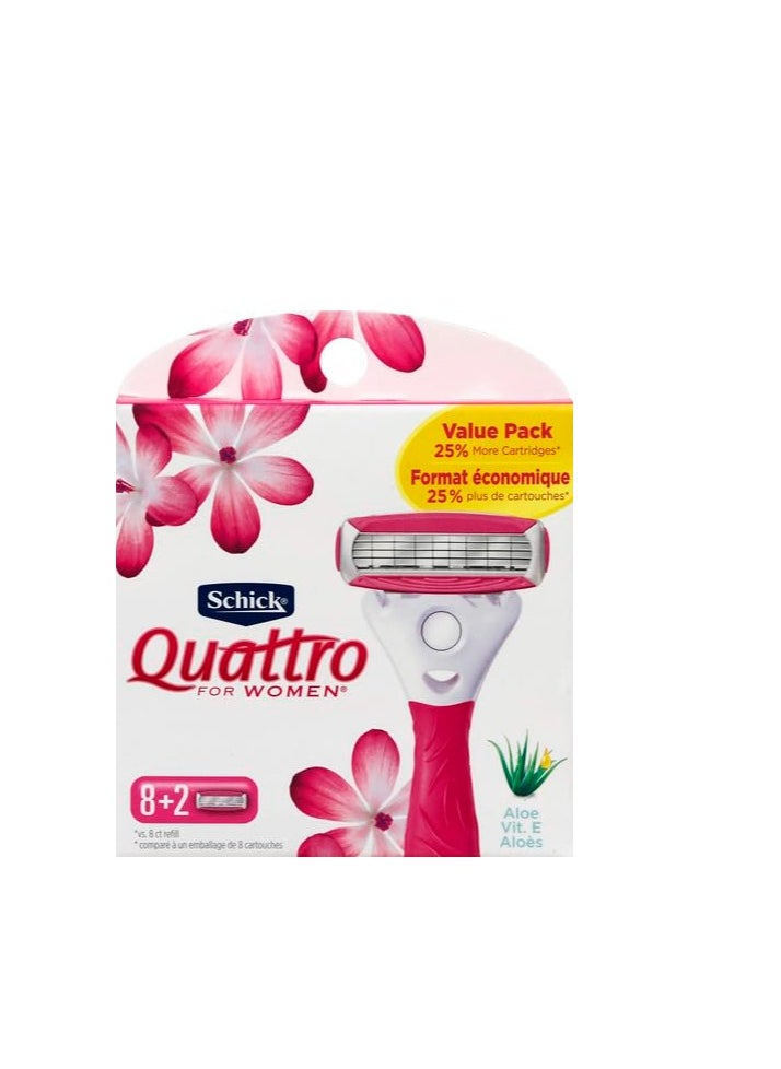 schick 4-Piece Quattro Refill Cartridge Set 