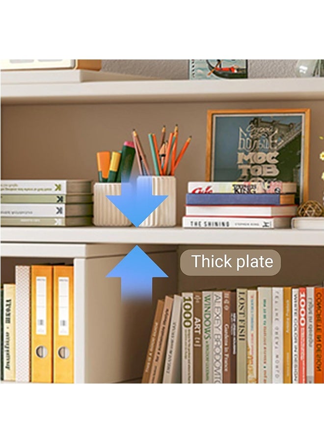 JCB CHIC 4-Tier Wooden Display Cabinet Rack,Extendable 51-95cm Wide Open Shelf Bookcase,8 Cubes Bookshelf,Multifunctional Freestanding Book Storage Shelves for Home and Commercial Use - Image 5