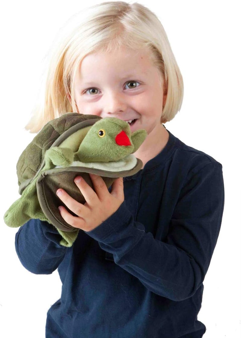 Folkmanis Baby Turtle Hand Puppet - Plush Toy for Imaginative Play - Image 3