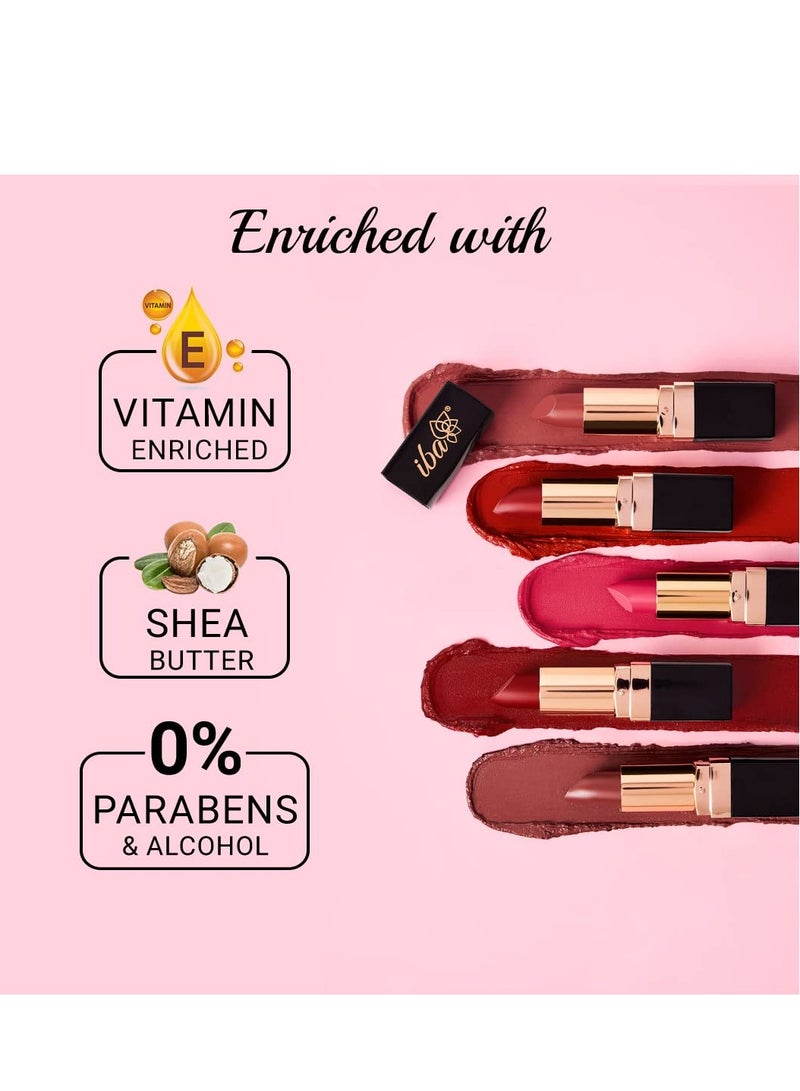 Iba Long Stay Matte Lipstick Shade M21 Urban Red 4g - Image 4