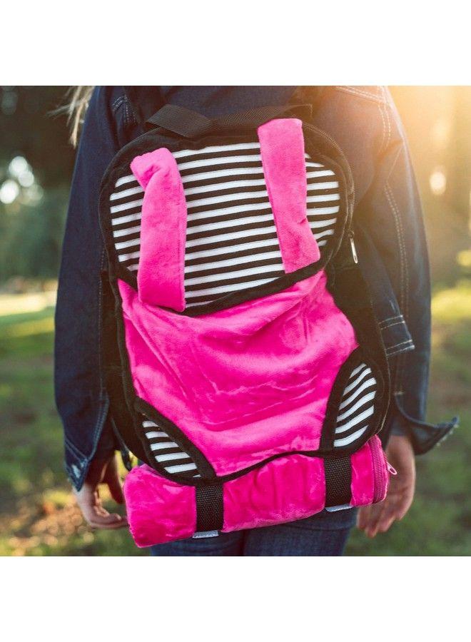 The Queen's Treasures Pink White And Black Doll Carrier Backpack And Doll Sleeping Bag Compatible With 18" American Girl & 15 In Bitty Babies. Doll Not Included - Image 5