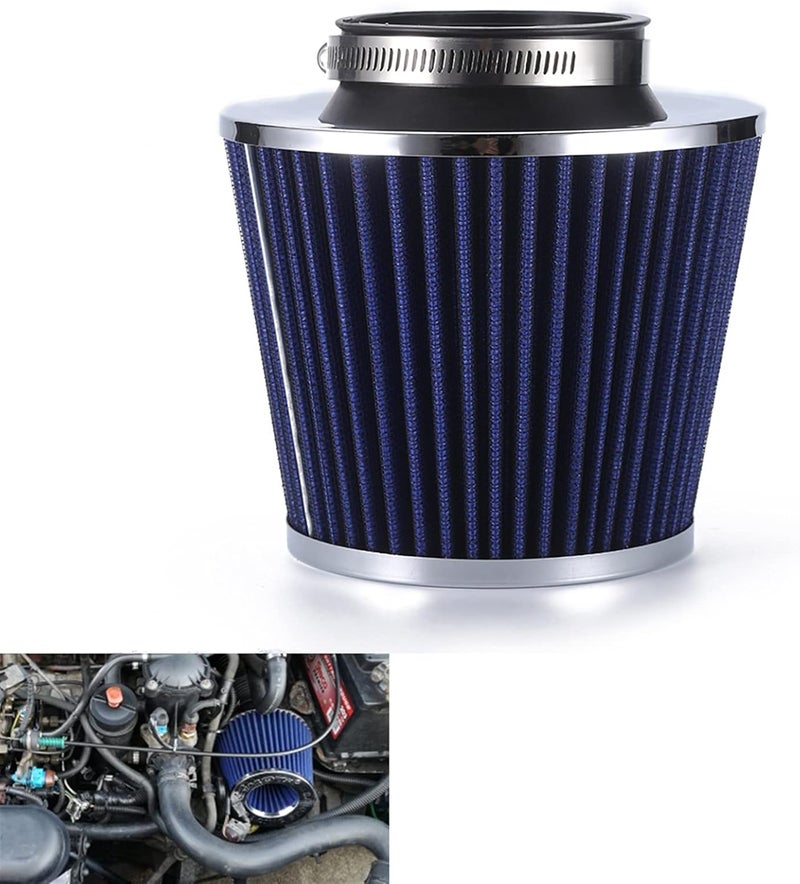 Wivplex Universal Car Air Filter - 70MM Blue - Image 2