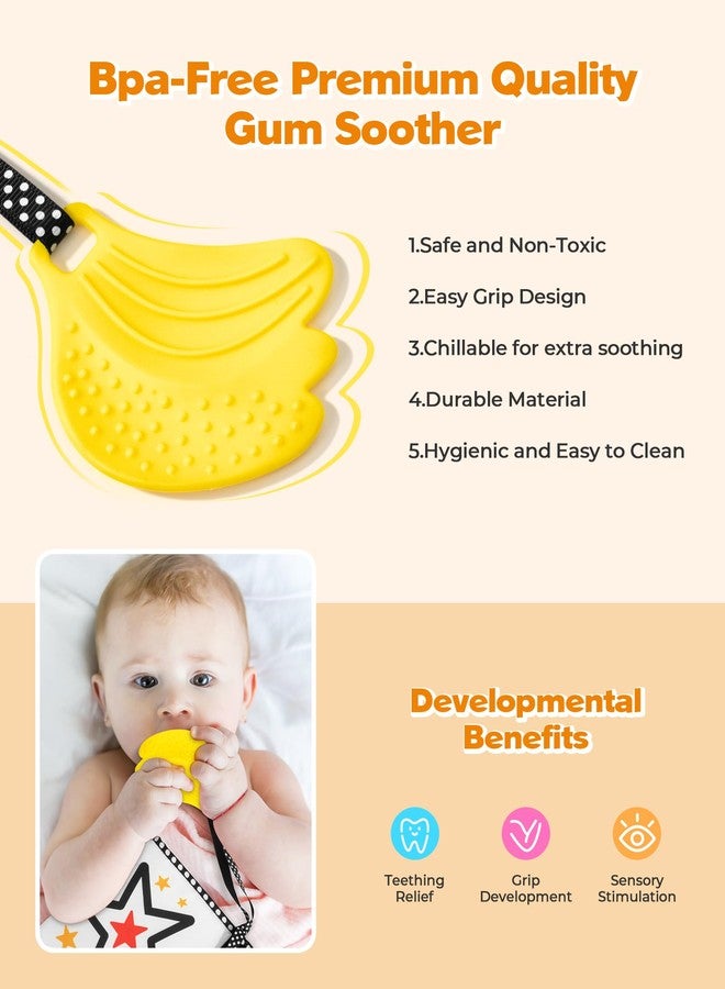 Melican Black and White High Contrast Baby Toys 0-6 6-12 Months, Soft Book with Teether, Newborn Infants Tummy Time Toys, 0-3 3-6 Month Sensory Visual Stimulation, Montessori Learning Essentials - Image 4