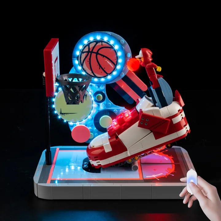 Nitemode LED Light Kit Compatible with Lego Nike Dunk Trickshot 43021 Upgraded Remote Control MultiLight Effect Sequence Design Lighting AccessoriesLight Only - Image 1