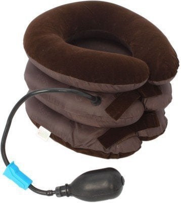 ARURA (LABEL) Arura Comfortable Air Bag Inflatable Tractor Pillow Organizer Portable 3 Layer Neck Pillow Massages Exerciser for Cervical Spine Neck Back Shoulder Pain for Men Women 1Pcs 