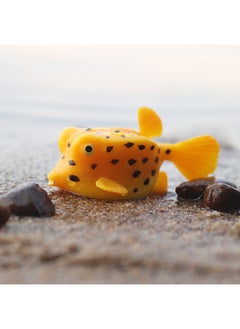 Generic Children's Solid Simulation Seabed Life Marine Animal Model Toy Ornament Box Fish Grain Sudor Box Puffer Baby Fish-Color:M-1292 Crumb Box Puffer  - Image 5