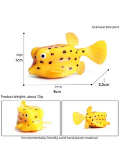 Generic Children's Solid Simulation Seabed Life Marine Animal Model Toy Ornament Box Fish Grain Sudor Box Puffer Baby Fish-Color:M-1292 Crumb Box Puffer  - Image 3