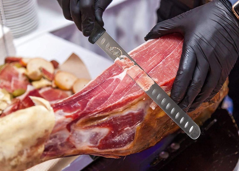 SPITJACK BBQ Smoked Brisket Knife for Meat Carving and Slicing - SS, Granton Edge, 11 Inch Blade - Image 5