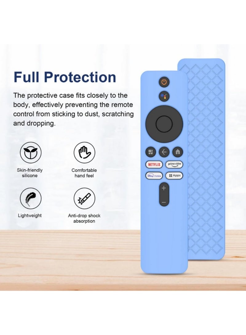 Silicone Case for XIAOMI MI Box S Silicone Protective Case for Xiaomi Mi TV Box S (2nd Gen) Remote 2nd Gen Stick Remote Control Anti Slip Silicone Protective Skin Cover with Lanyard (Blue) - Image 4