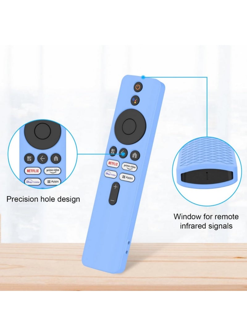 Silicone Case for XIAOMI MI Box S Silicone Protective Case for Xiaomi Mi TV Box S (2nd Gen) Remote 2nd Gen Stick Remote Control Anti Slip Silicone Protective Skin Cover with Lanyard (Blue) - Image 2