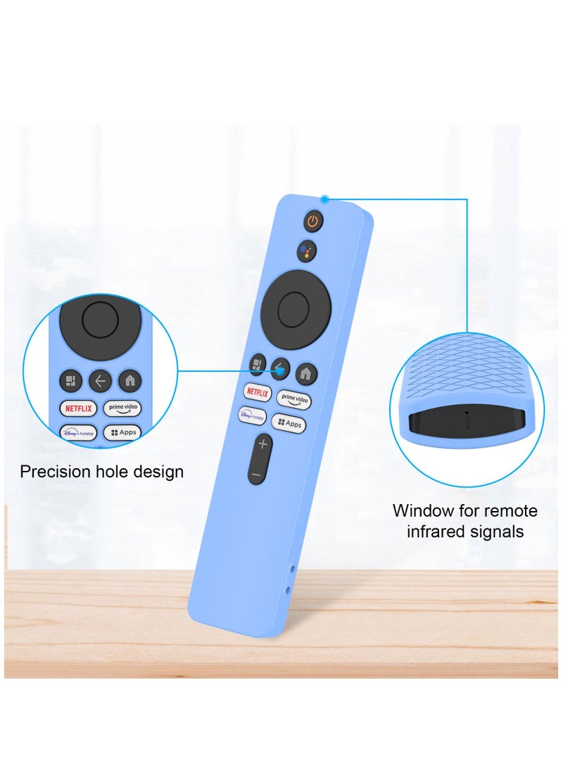 Silicone Case for XIAOMI MI Box S Silicone Protective Case for Xiaomi Mi TV Box S (2nd Gen) Remote 2nd Gen Stick Remote Control Anti Slip Silicone Protective Skin Cover with Lanyard (Blue) - Image 3