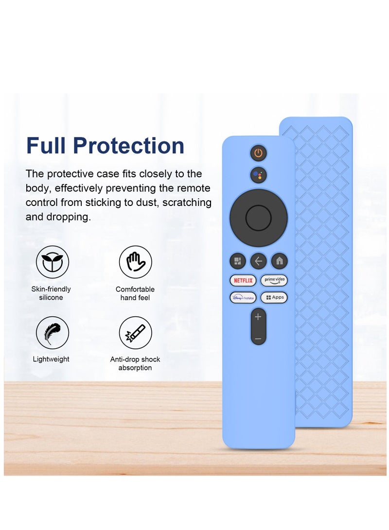Silicone Case for XIAOMI MI Box S Silicone Protective Case for Xiaomi Mi TV Box S (2nd Gen) Remote 2nd Gen Stick Remote Control Anti Slip Silicone Protective Skin Cover with Lanyard (Blue) - Image 4