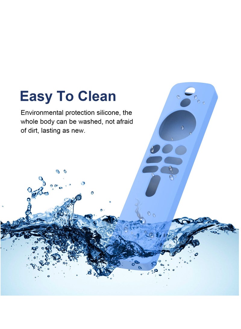 Silicone Case for XIAOMI MI Box S Silicone Protective Case for Xiaomi Mi TV Box S (2nd Gen) Remote 2nd Gen Stick Remote Control Anti Slip Silicone Protective Skin Cover with Lanyard (Blue) - Image 5