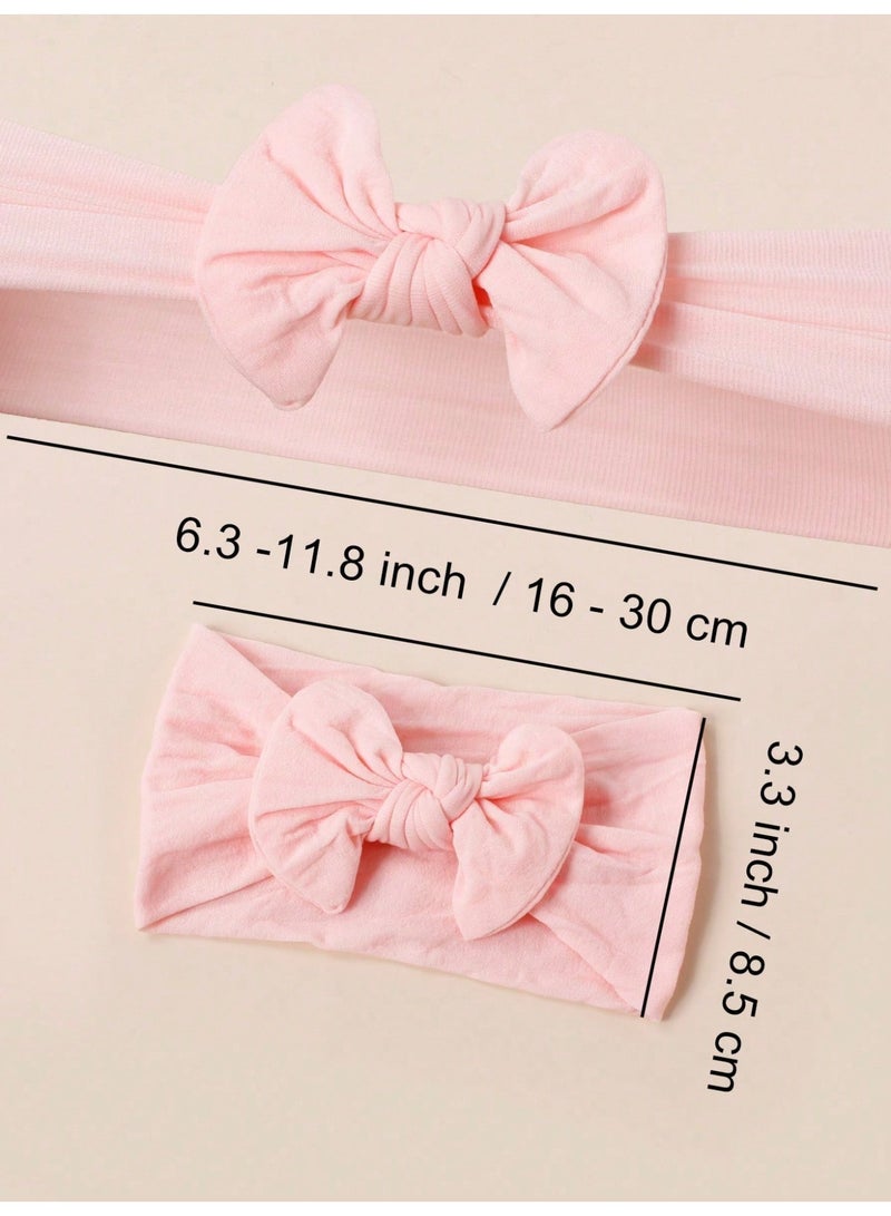 5-Piece Baby Headbands with Bow Design in Assorted Colors - Image 2